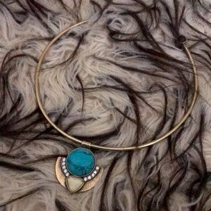 Turquoise & Gold Necklace c&i